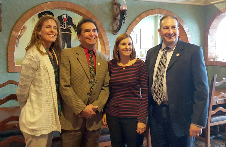 Connie Jo McAndrews, NAIFA-Tucson IFAPAC Chair. Michael Sandoval, CLU, ChFC, NAIFA-Arizona Immediate Past President, Congresswoman McSally, Seth Krasne, LUTCF, CLTC, NAIFA-Arizona President-Elect.