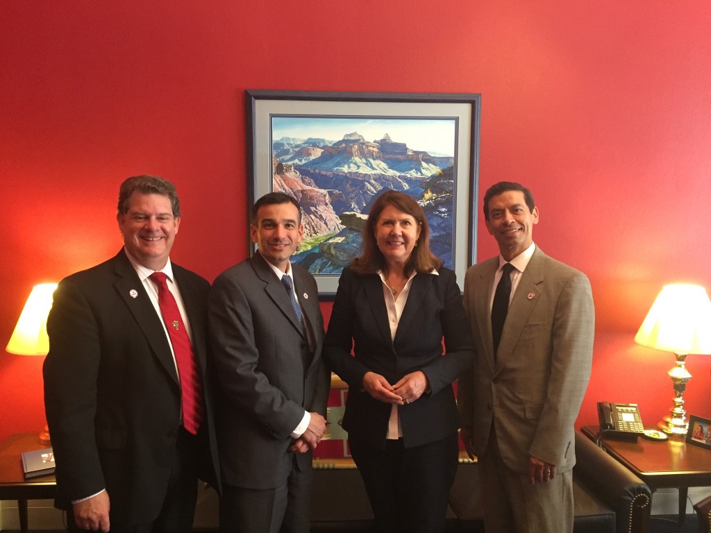 ‘Hoot’ Gibson, Michael Klein, Congresswoman Ann Kirkpatrick, Carmelo Alvarez